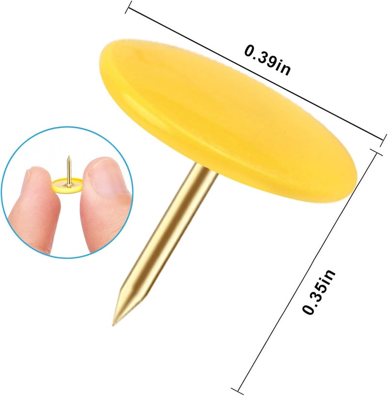 Yalis Thumb Tacks 400-count, Colors Plastic Roundness Push Pins Decorative Tacks for Corkboard (Colorful) - Image 3